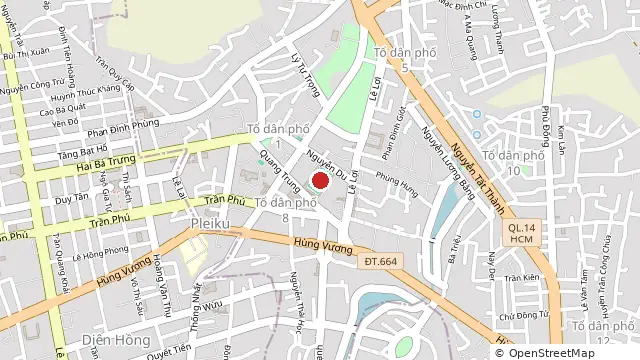 Bản đồ vị trí Sân vận động Pleiku
